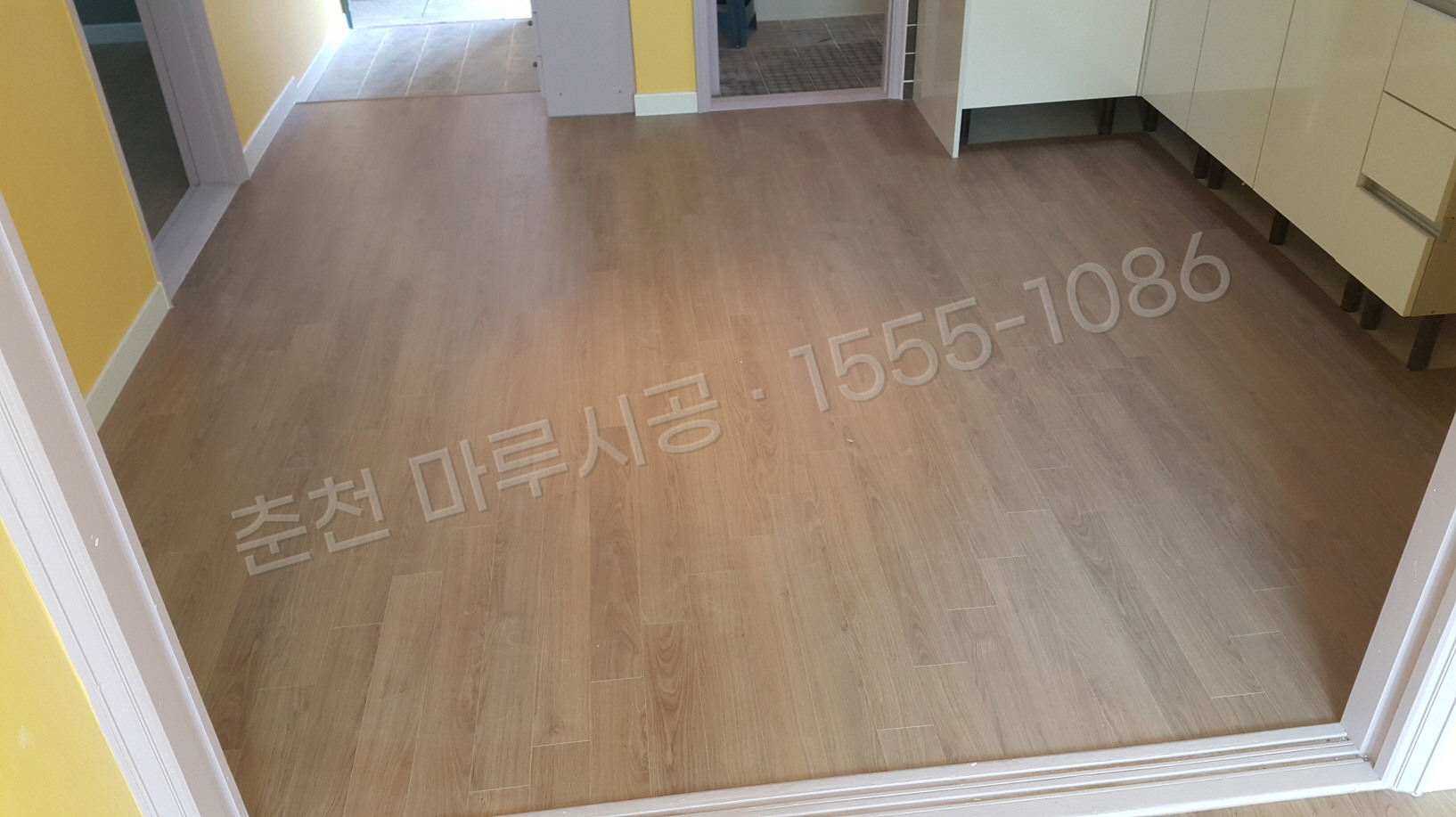 춘천 퇴계동 마루바닥 시공업체 한솔 울트라 로얄오크 아파트 시공 후