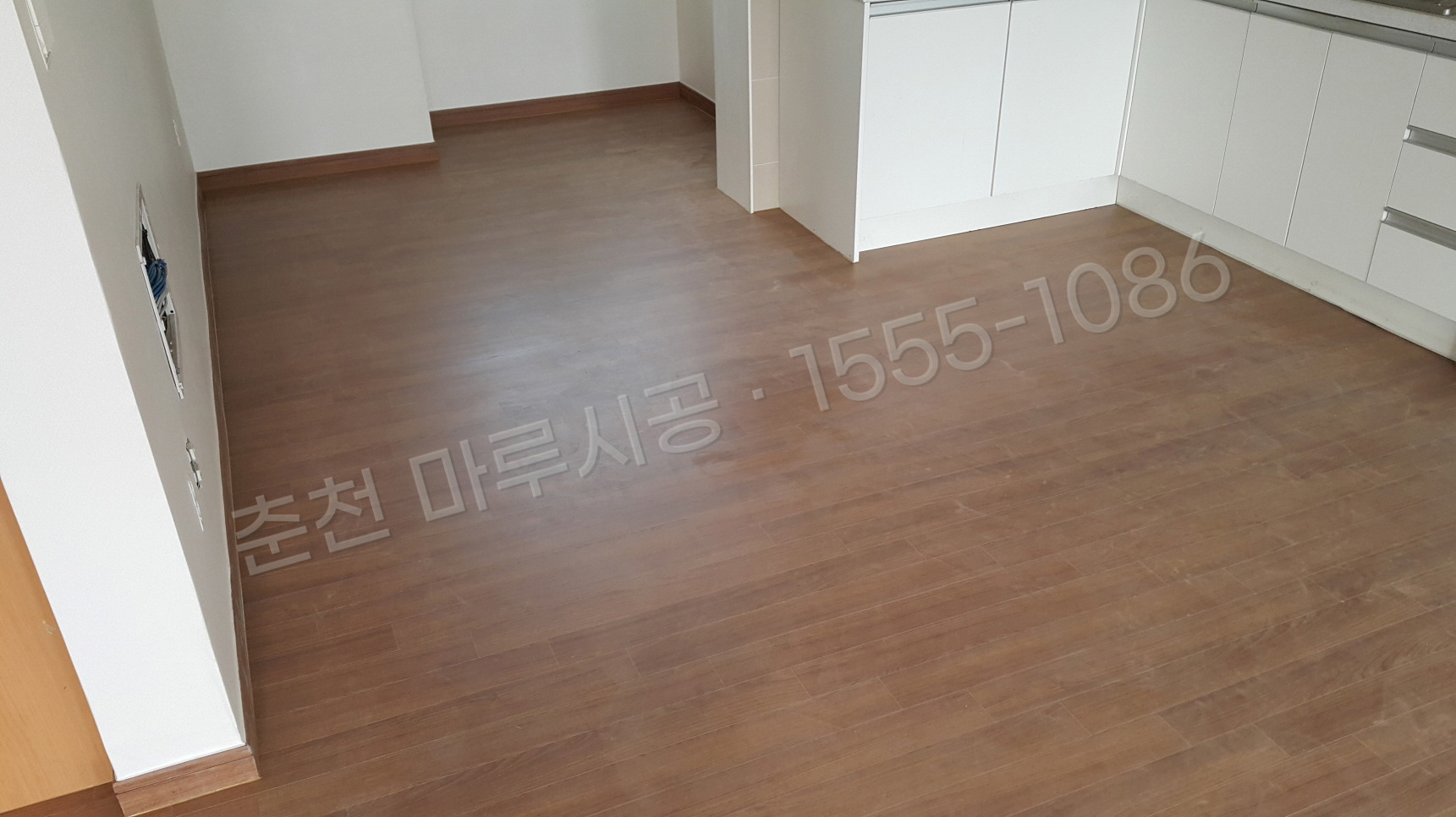 춘천 신동 한솔 울트라 티크5 아파트 마루 시공 시공 후