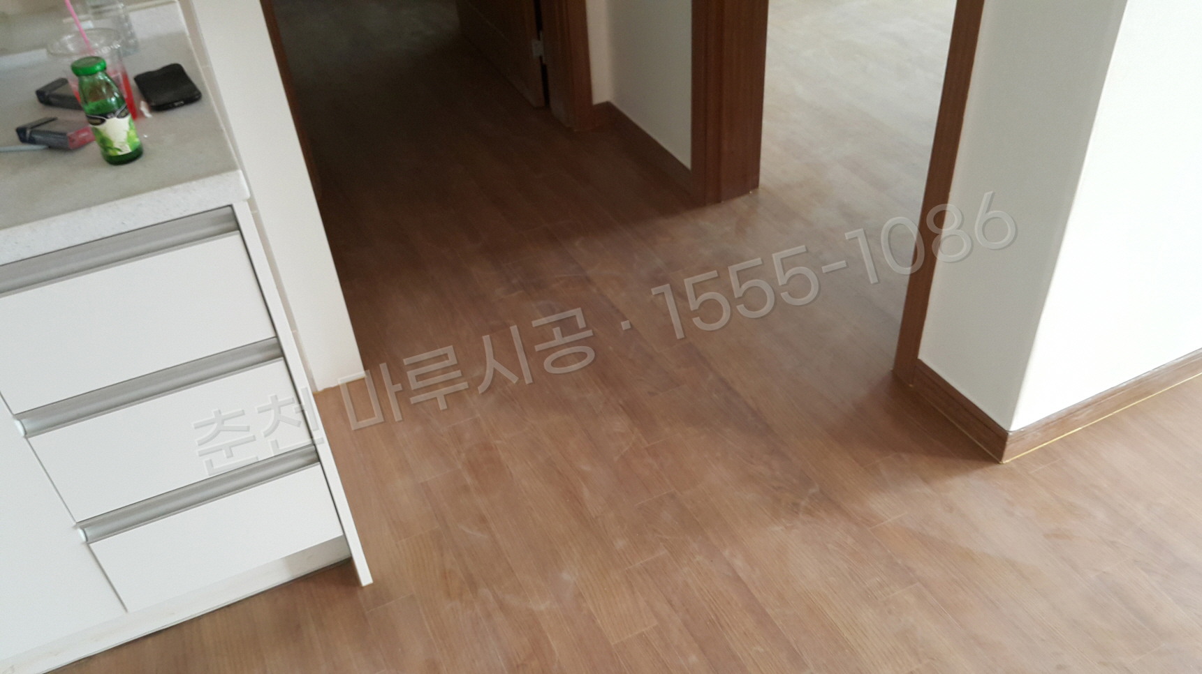 춘천 신동 한솔 울트라 티크5 아파트 마루 시공 시공 완료