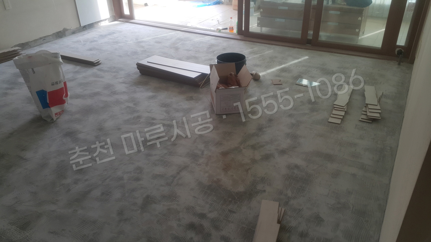 춘천 요선동 한솔 SB 쉬폰화이트 아파트 마루 시공 시공 전