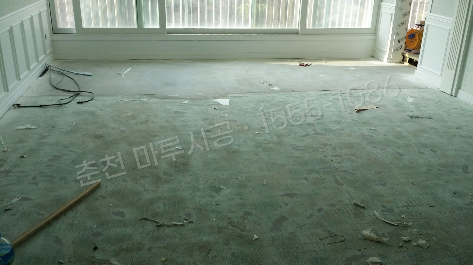춘천 조양동 마루바닥 시공업체 구정 맥시강 모로칸화이트 아파트 시공 전