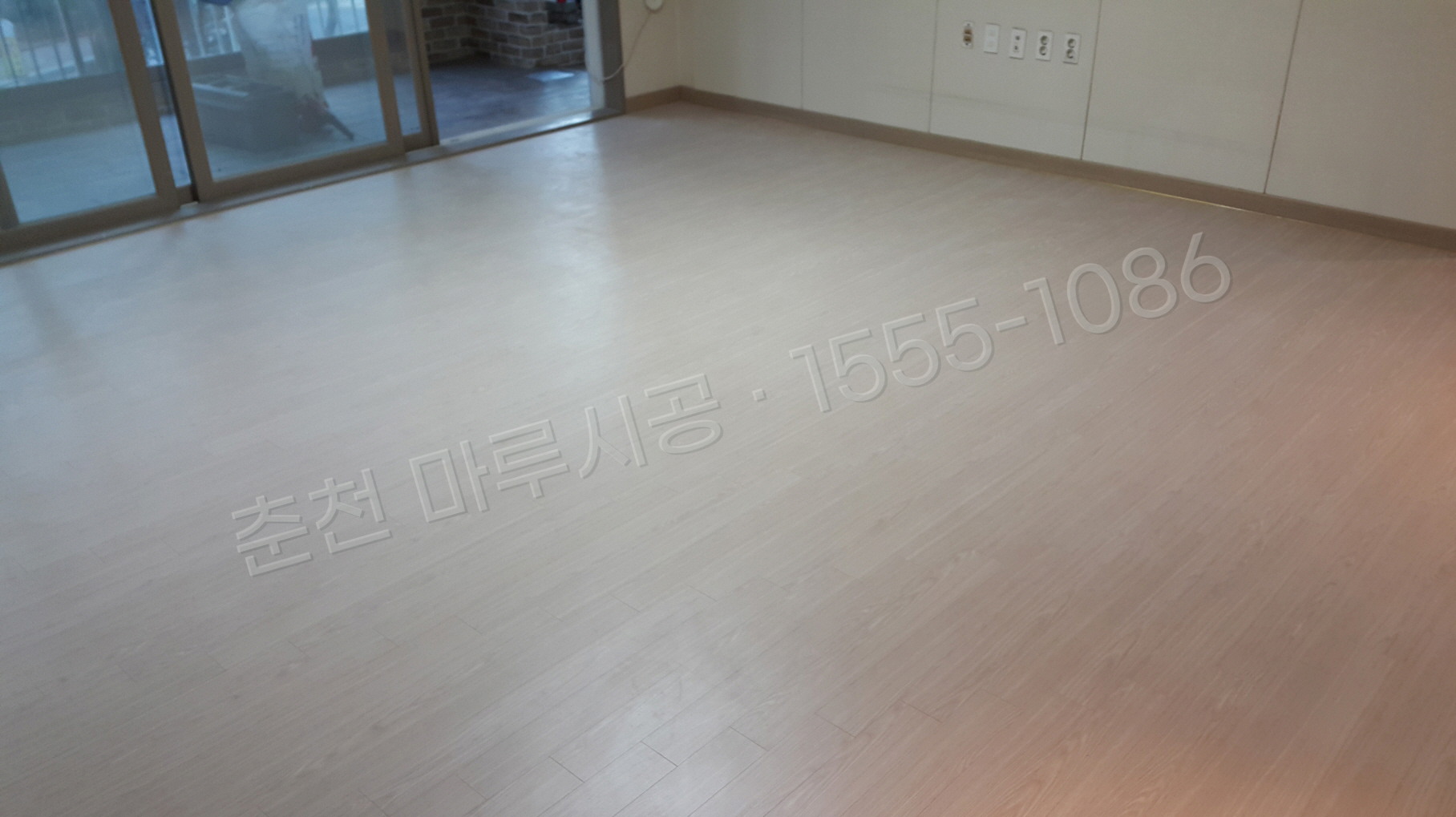 춘천 효자동 마루바닥 시공업체 한솔 울트라 워시오크 아파트 시공 후