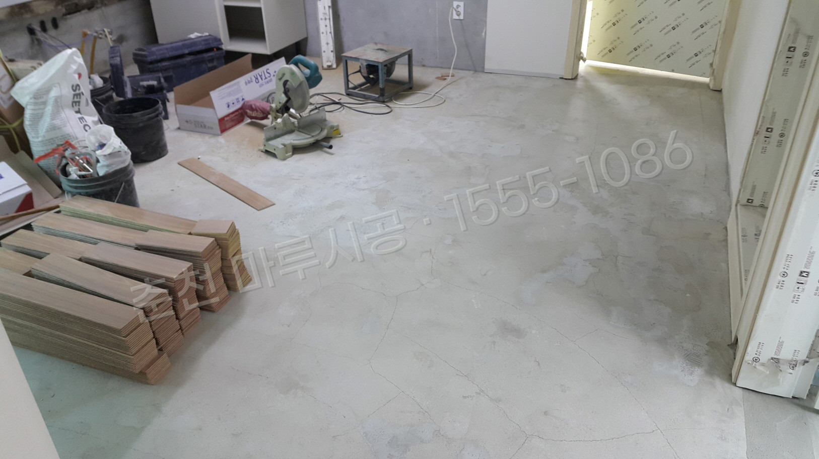 춘천 삼천동 마루바닥 시공업체 스타 하이마루 아프로모시아 단독주택 시공 전