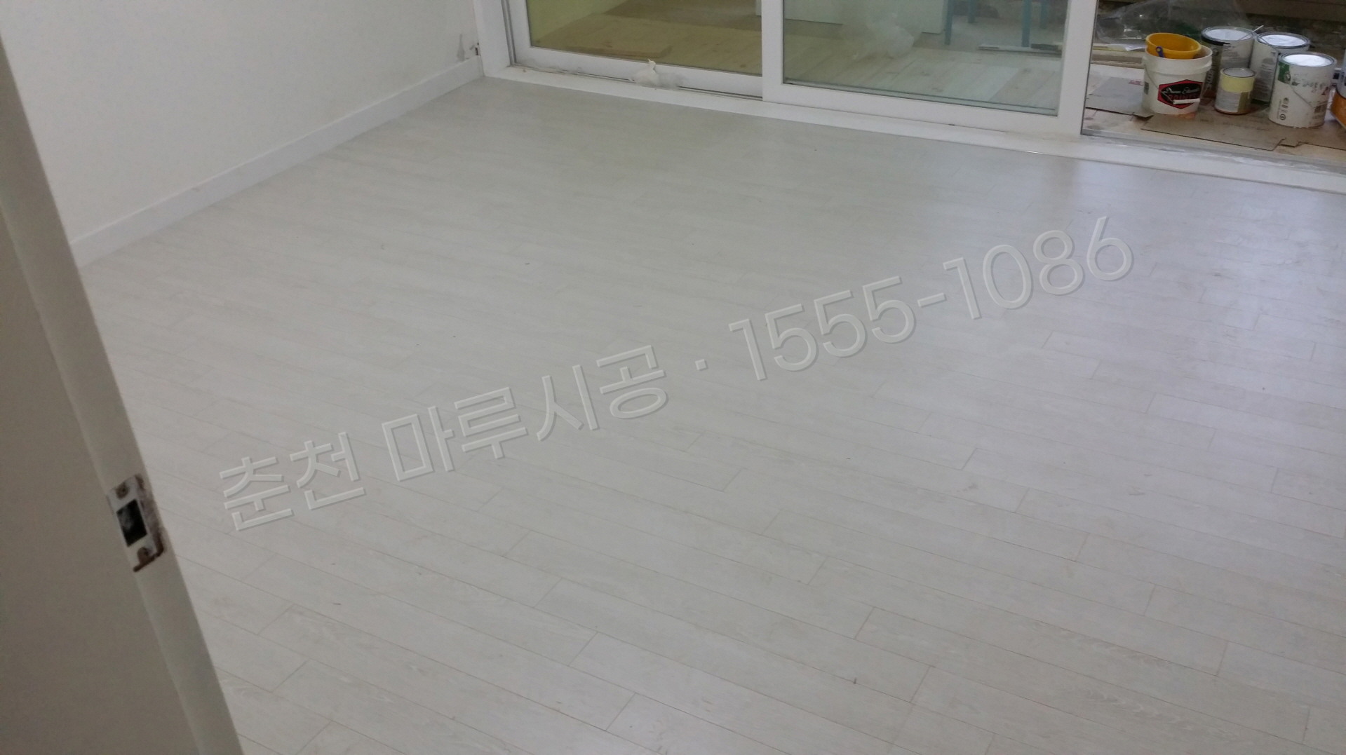춘천 낙원동 동화 나투스강 화이트워시오크 아파트 마루 시공 시공 후