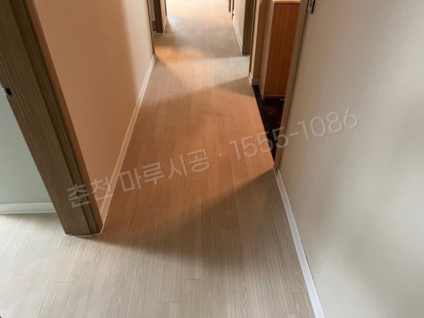 춘천 중도동 스타 하이마루 워시오크 아파트 마루 시공 시공 후