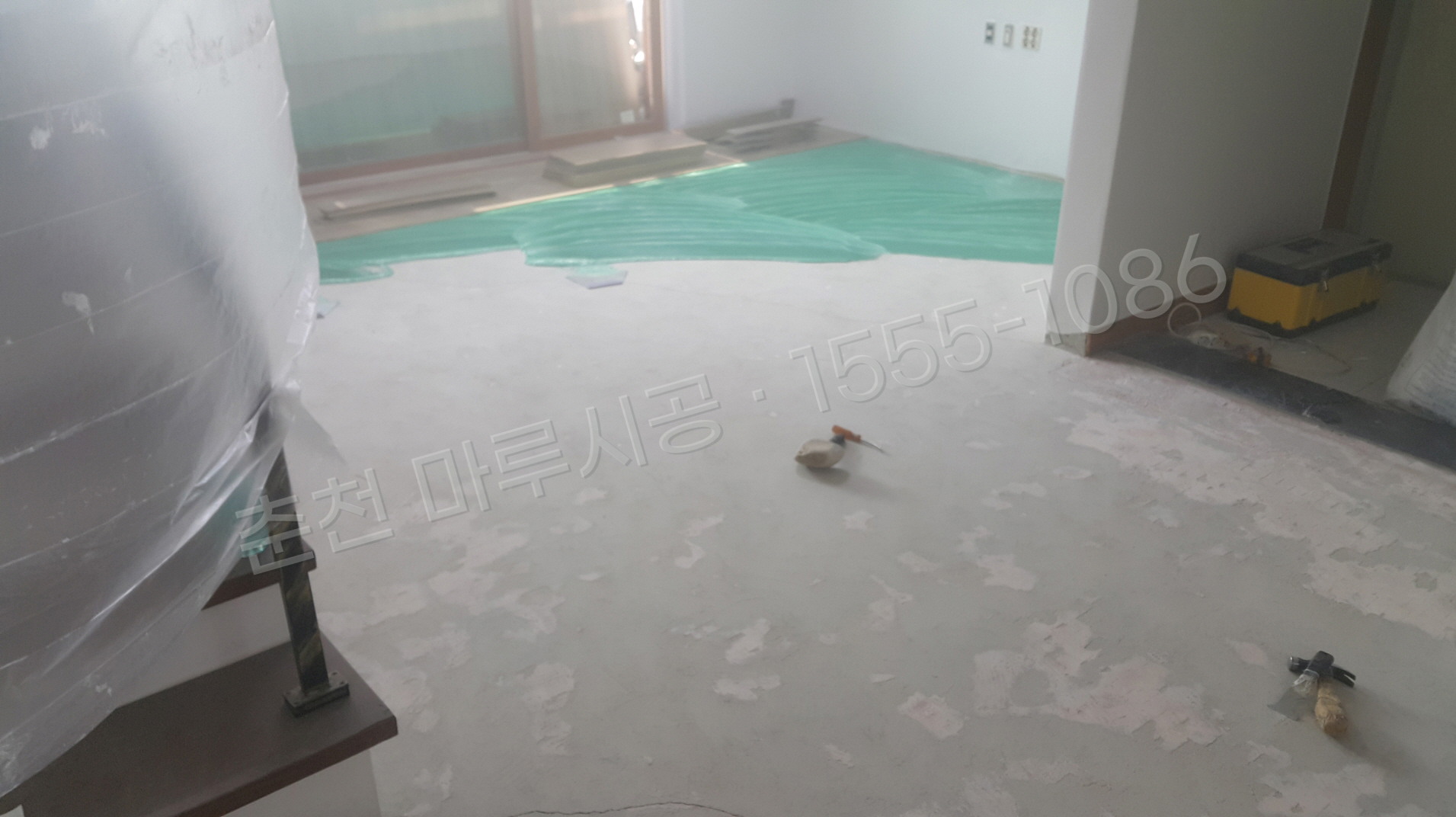 춘천 동내면 한솔 울트라 로얄오크 강마루 시공 시공 중